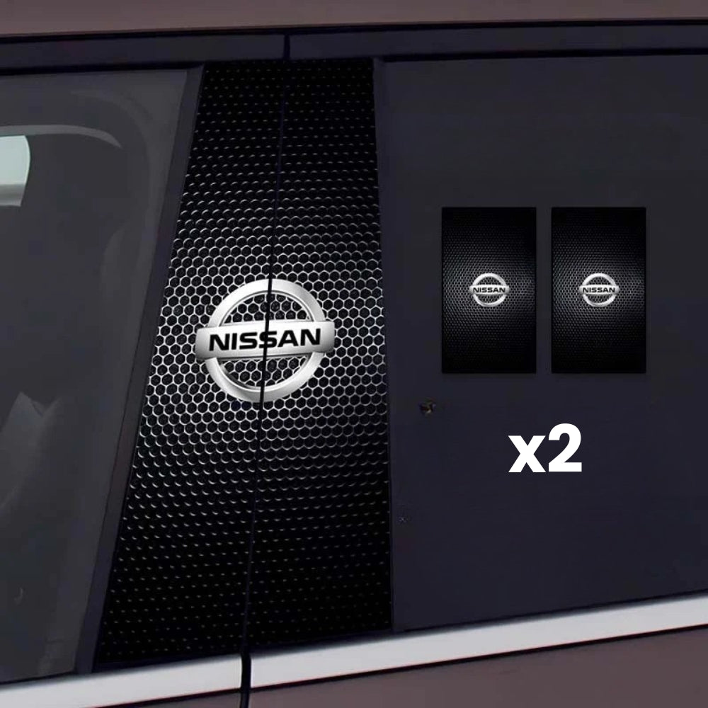 2x Autoscheibenaufkleber mit Logo