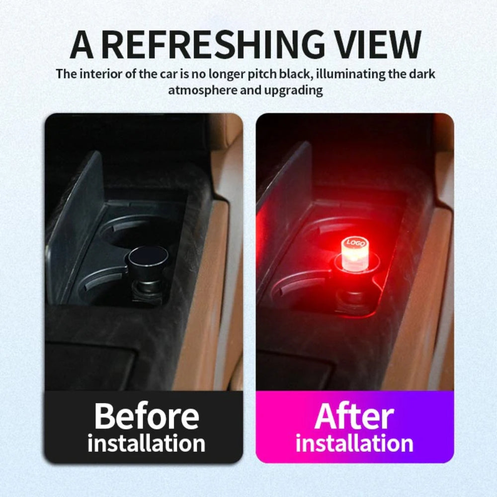 Dekorative Mini-USB-LED-Leuchte für den Autoinnenraum