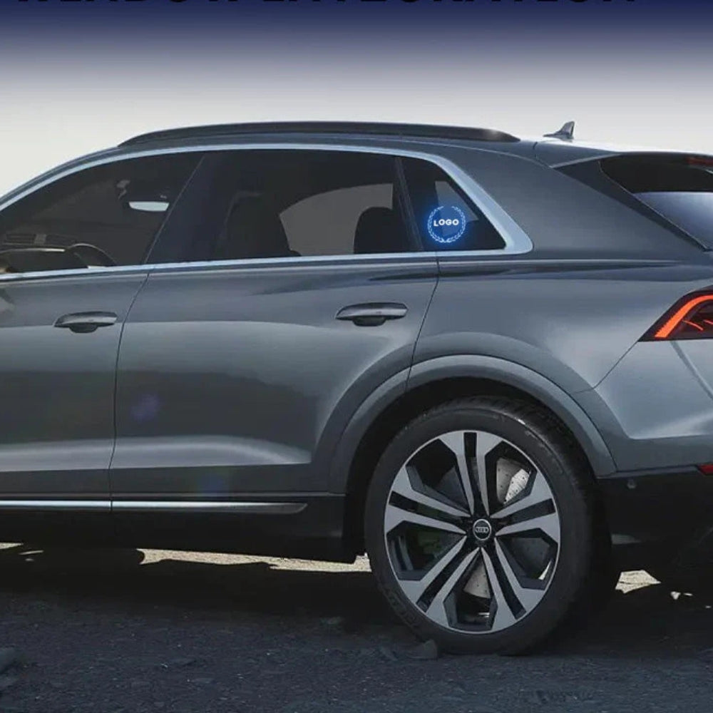 Újratölthető LED autós logó - Neon fényhatás