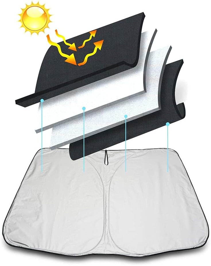 Foldable car sunshade with logo